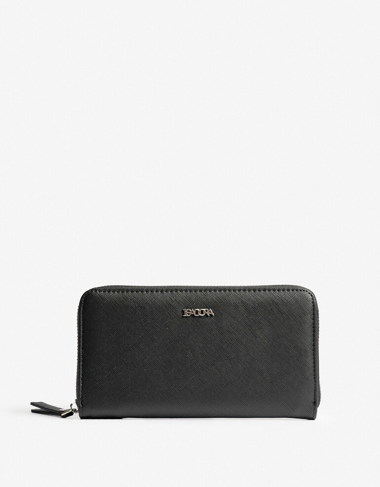 Ficheros Zip Round Billetera Formato Fichero - Negro
