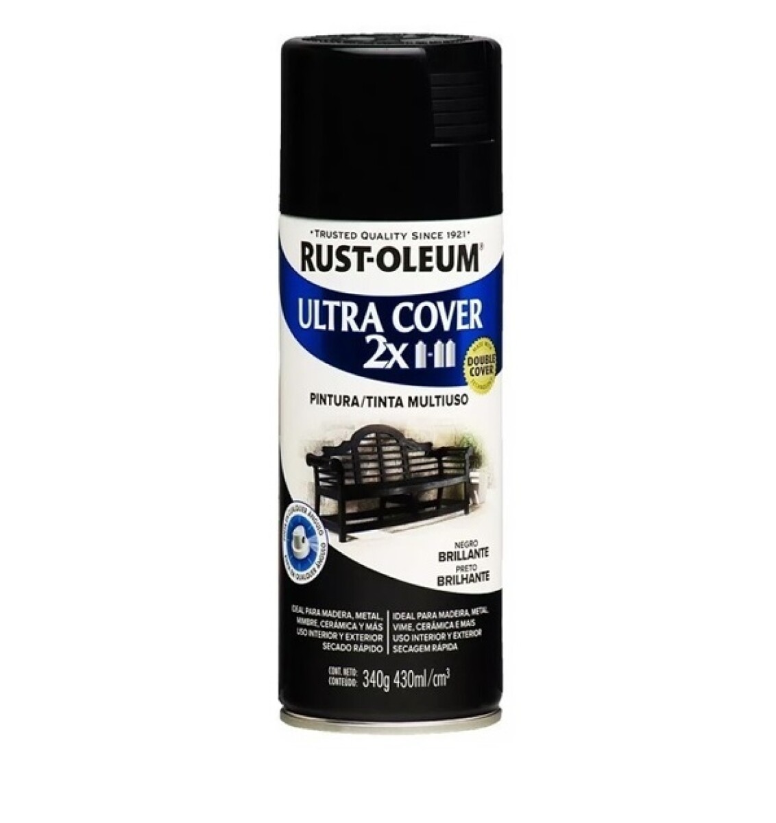 Esmalte en Aerosol Brillante 340g Rust-Oleum - Negro 
