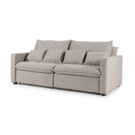 Sofá Cama Carmín - Tela Microfibra 12091 (Gris)