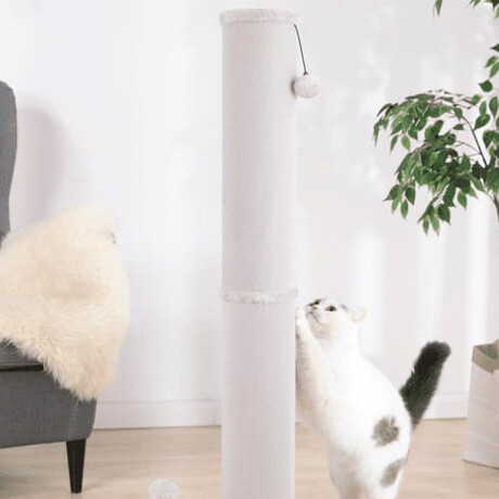 Rascador Gato Torre Gigante Con Pompón Estilo Árbol Gris