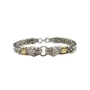 Pulsera Leones-Plata y Oro-Sin piedra-PU5067 sinpiedra