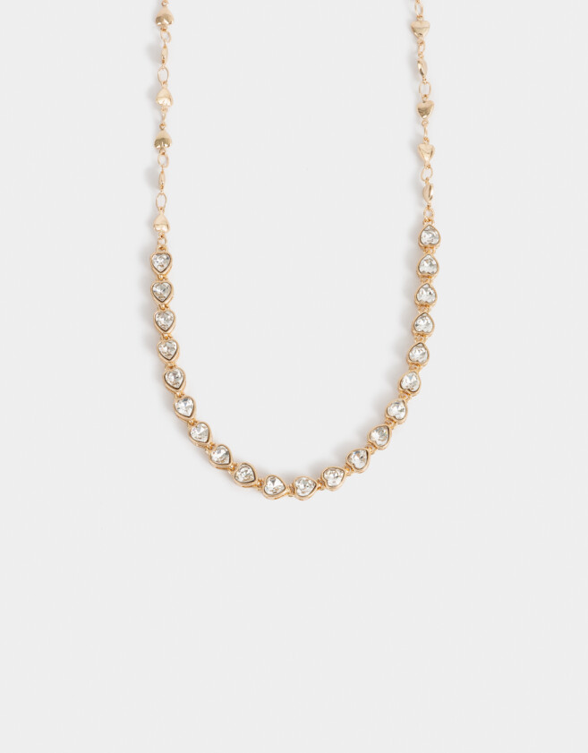 Collares Cortos Con strass Collar Corto Con Strass - Dorado