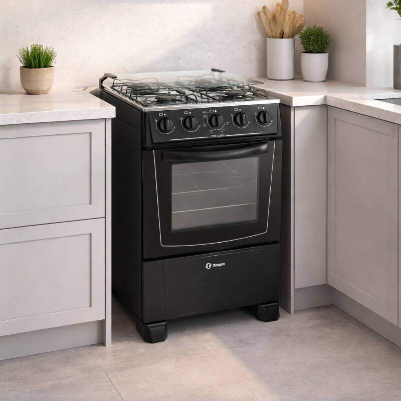 Cocina Thompson Negra A Gas 4 Hornallas Cth 10001 Ub Cocina Thompson Negra A Gas 4 Hornallas Cth 10001 Ub