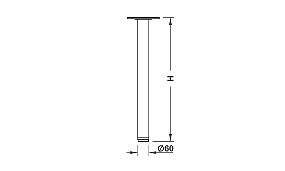 Pata para mesa cilíndrica 710-c
