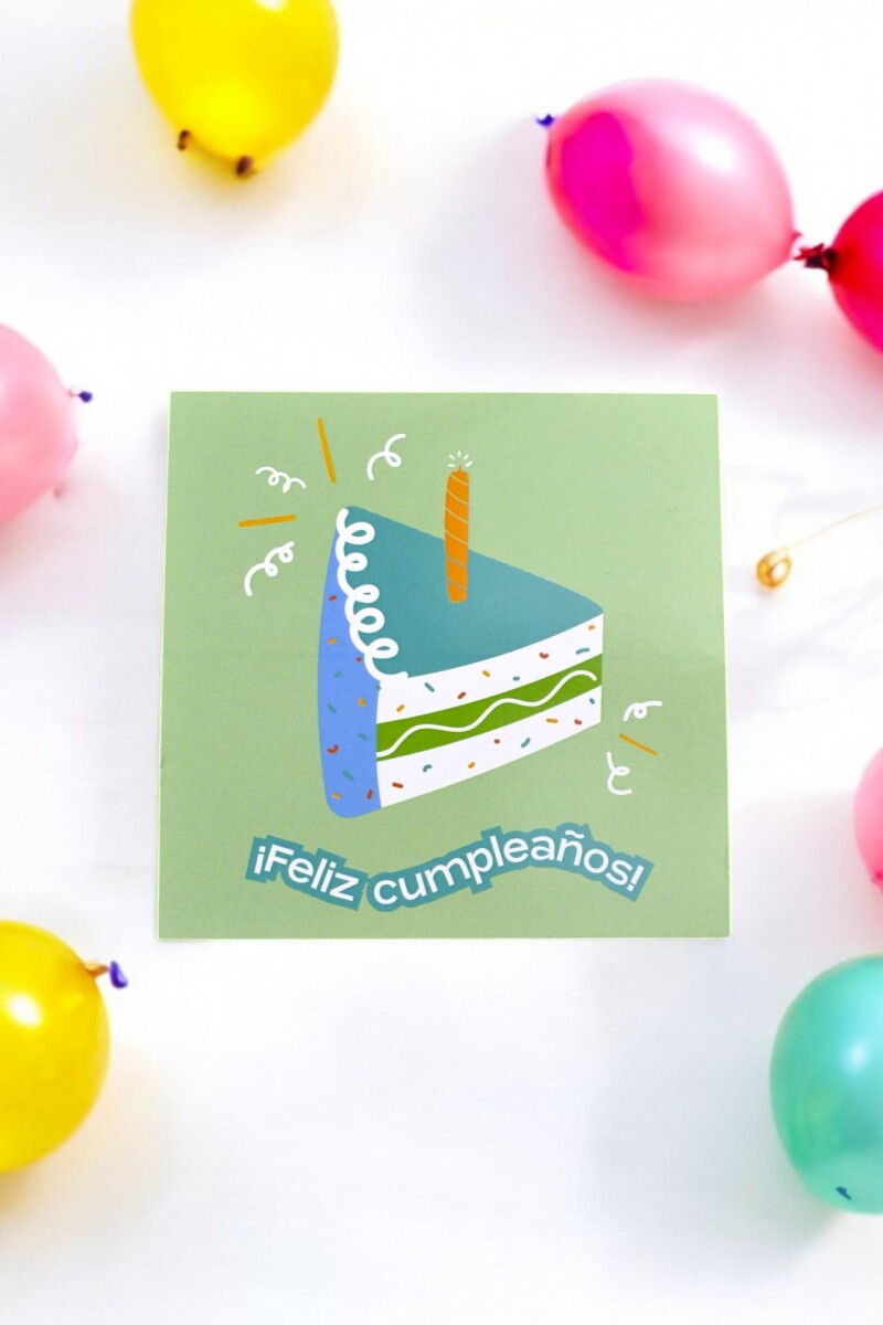 Tarjeta cumpleaños 10x10. - DISEÑO 5 