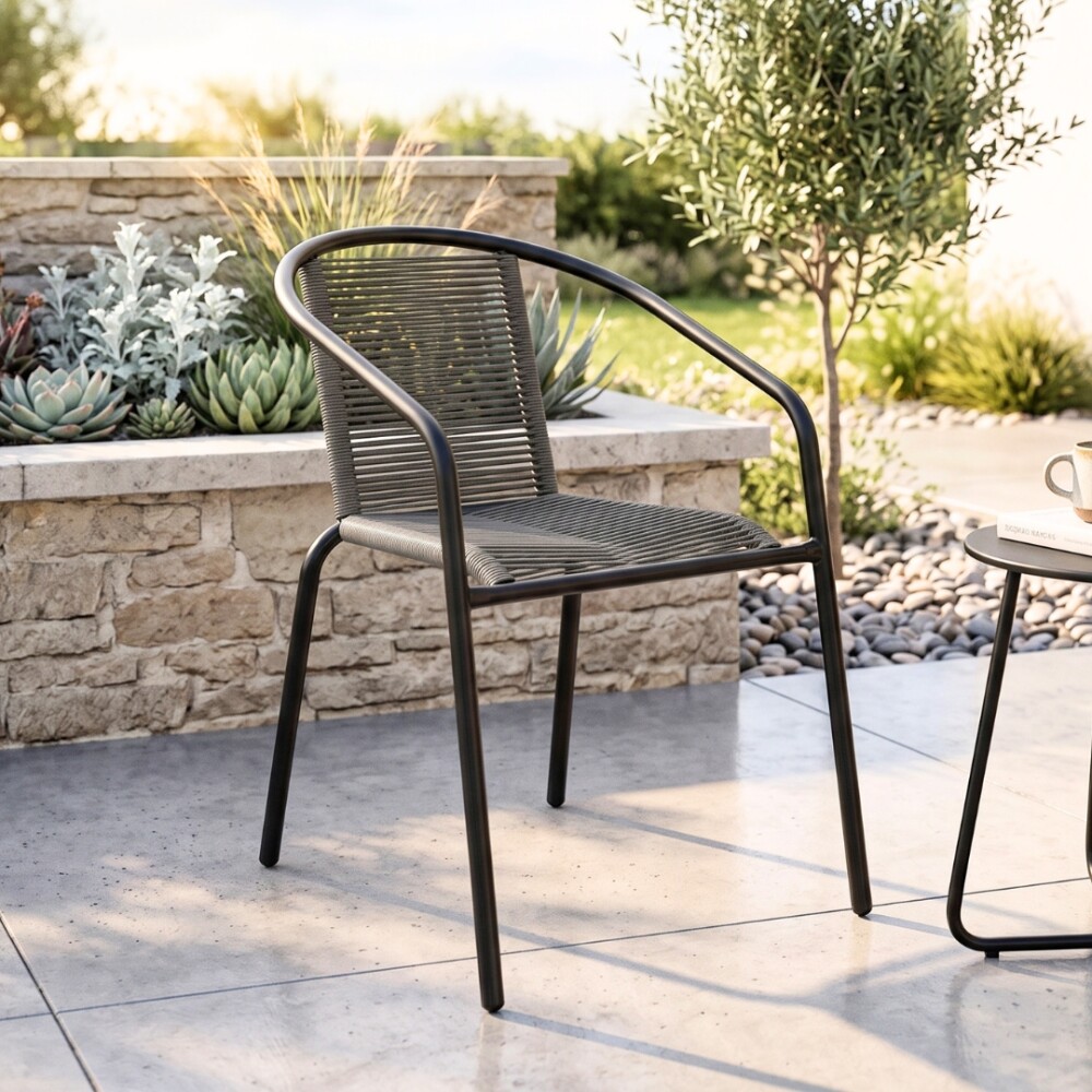 Silla de Rattan New Negro