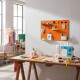 Panel perforado pegboard metálico organizador de pared 60x40 cm – Multiuso para el hogar Naranja