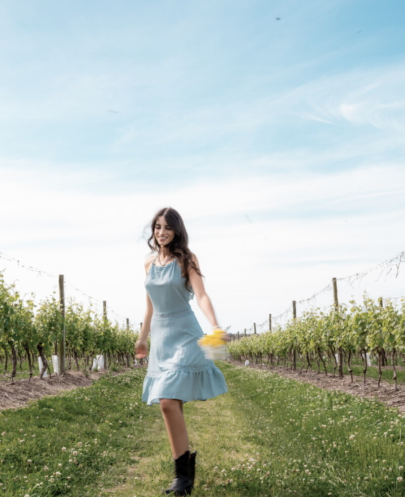 Vestido Amanda celeste