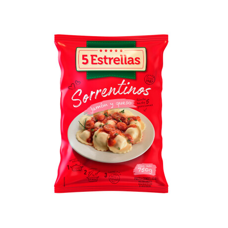 Sorrentinos Jamon Queso 5e 750 Grs Sorrentinos Jamon Queso 5e 750 Grs