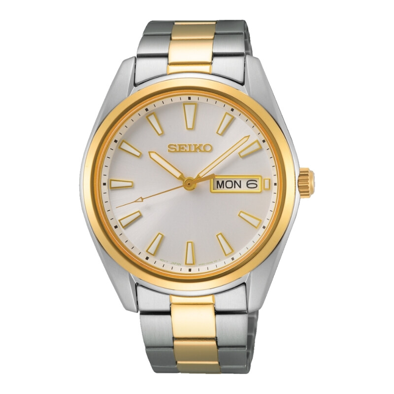 Reloj Seiko SUR446P1 para hombre con correa de acero Dorado