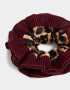 Skunzies Animal Print Maxi Scrunchie Plisada - Combinacion Bicolor