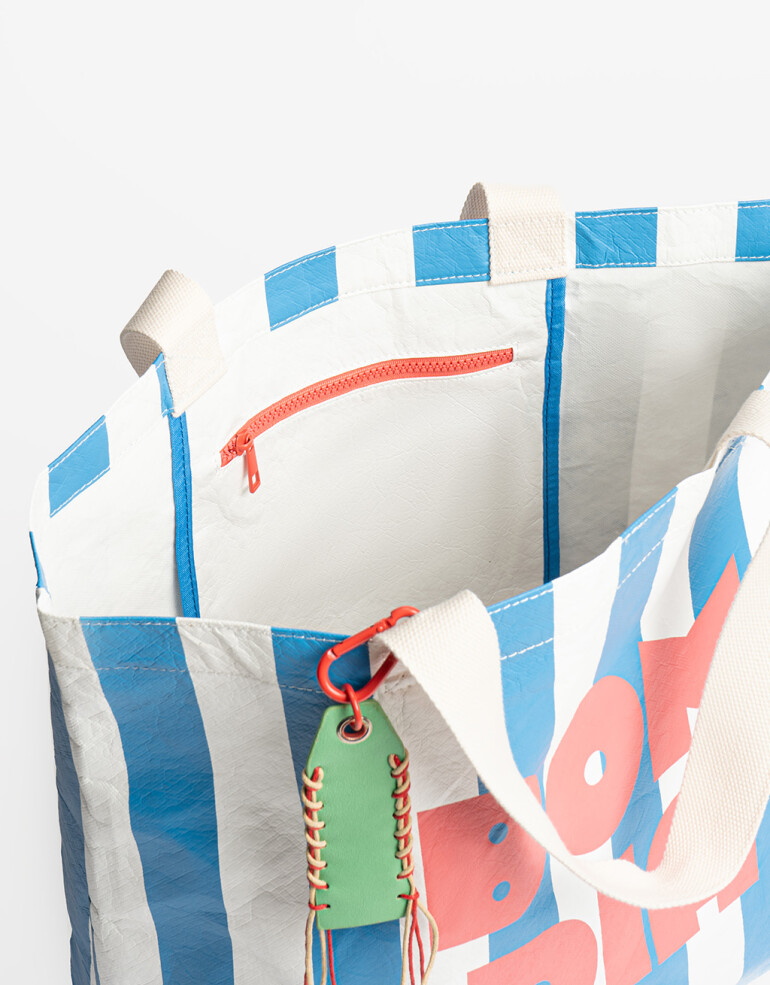 Shopper Shopper Estampada Bom Dia - Estampado Rayas
