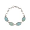 Pulsera Oval-Plata 925-Piedra calcedonia-PU3491 conpiedra