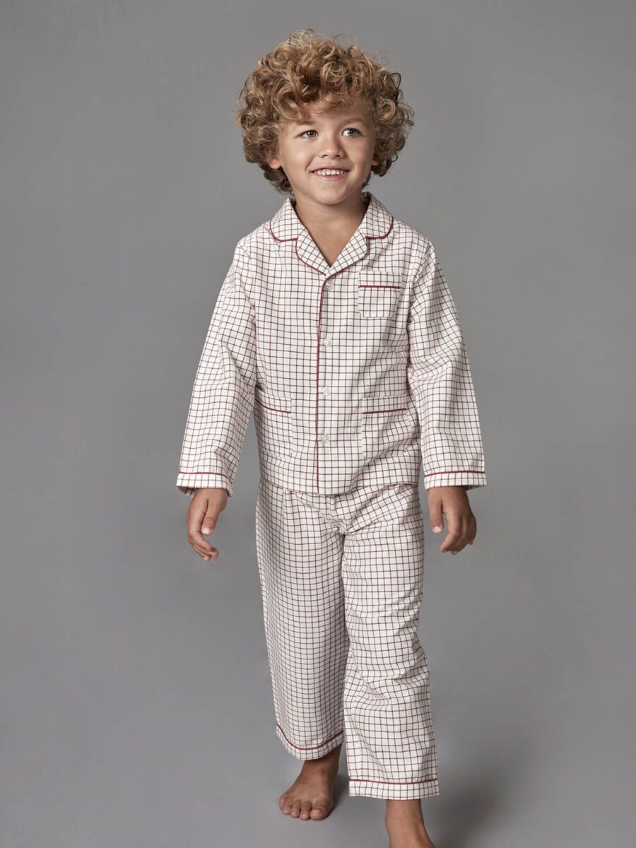 Pijama Cuadros Cereza