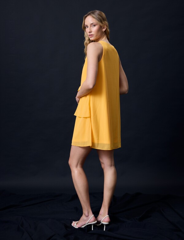Vestido Capas ANARANJADO