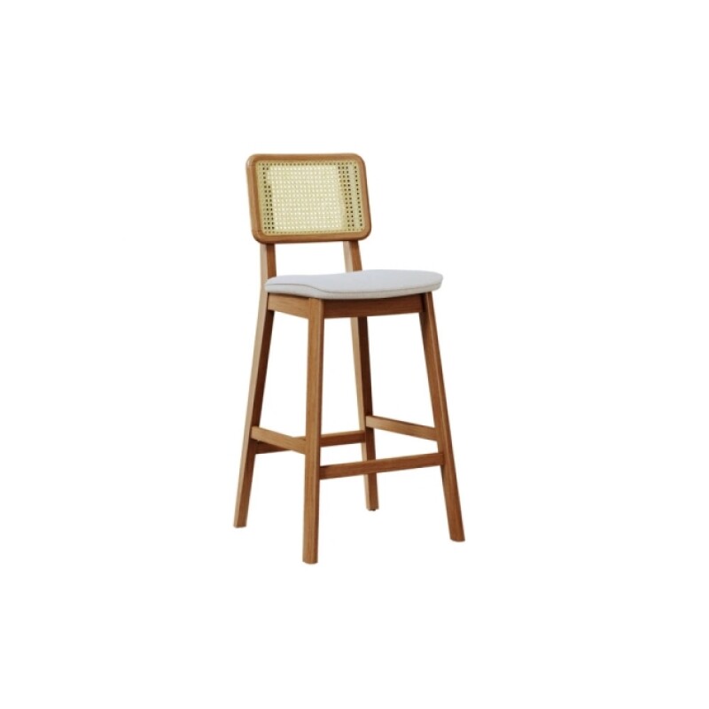 Silla Alta Barra Manhattan Tela/rattan Silla Alta Barra Manhattan Tela/rattan