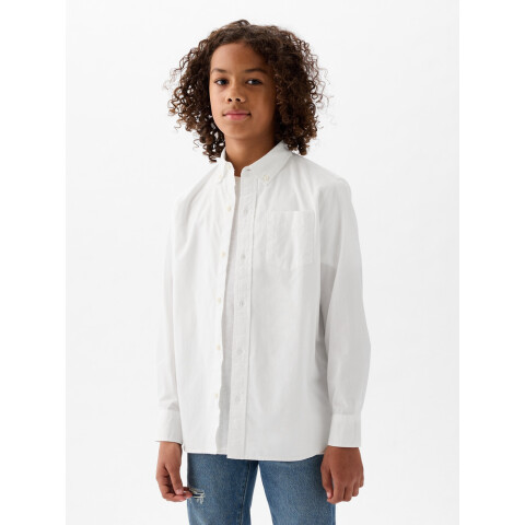 LS POPLIN OPTIC WHITE