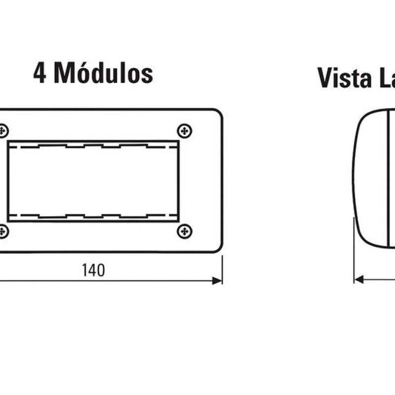 CAJA EXT. PLASTICA 4 MODULO MARFIL CAJA EXT. PLASTICA 4 MODULO MARFIL