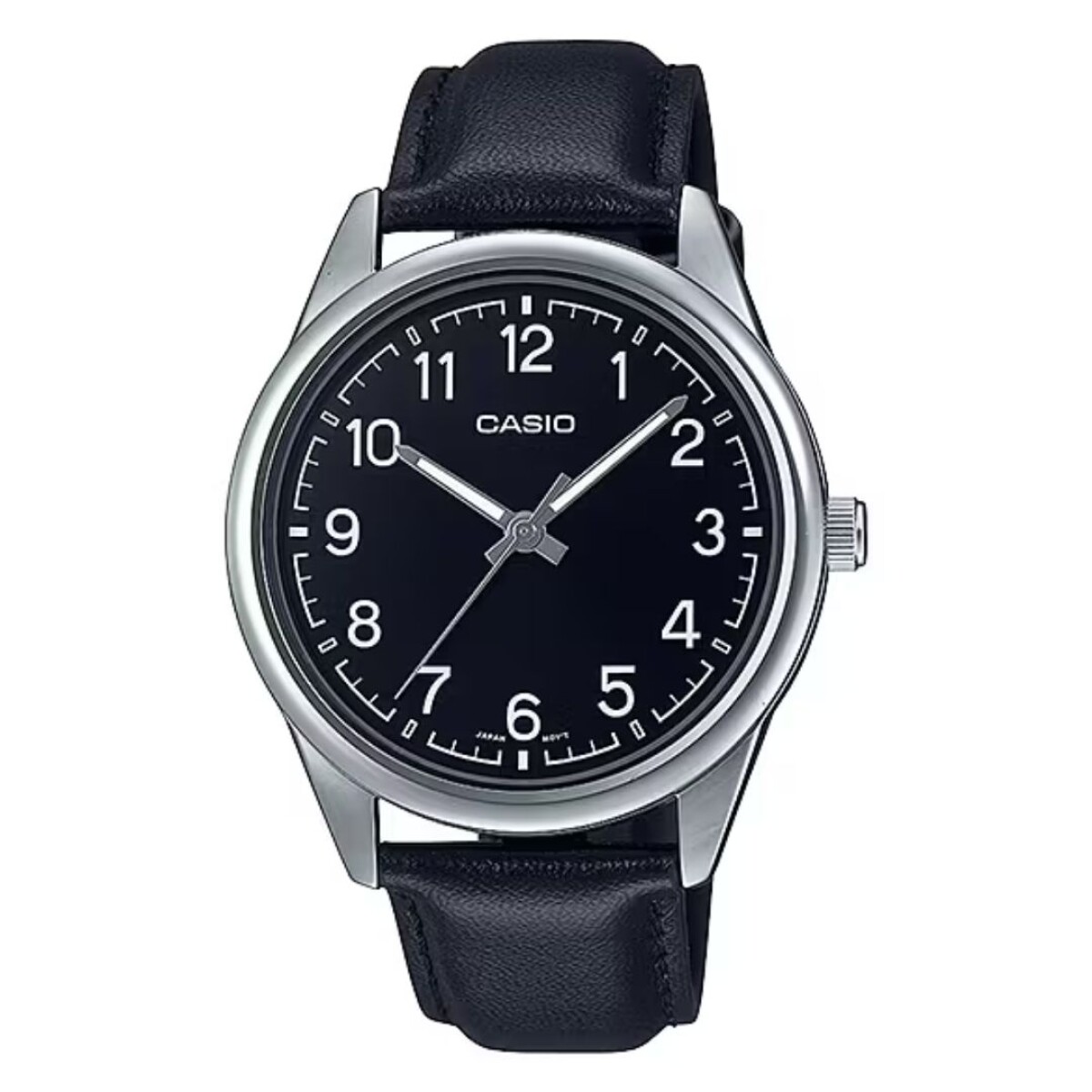 Reloj Casio Mtpv005l-1b4udf Para Hombre Con Correa De Cuero 