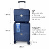 Set Valijas De Viaje Rígidas 2 Piezas Carry On 14” Y Valija 20” Azul Marino