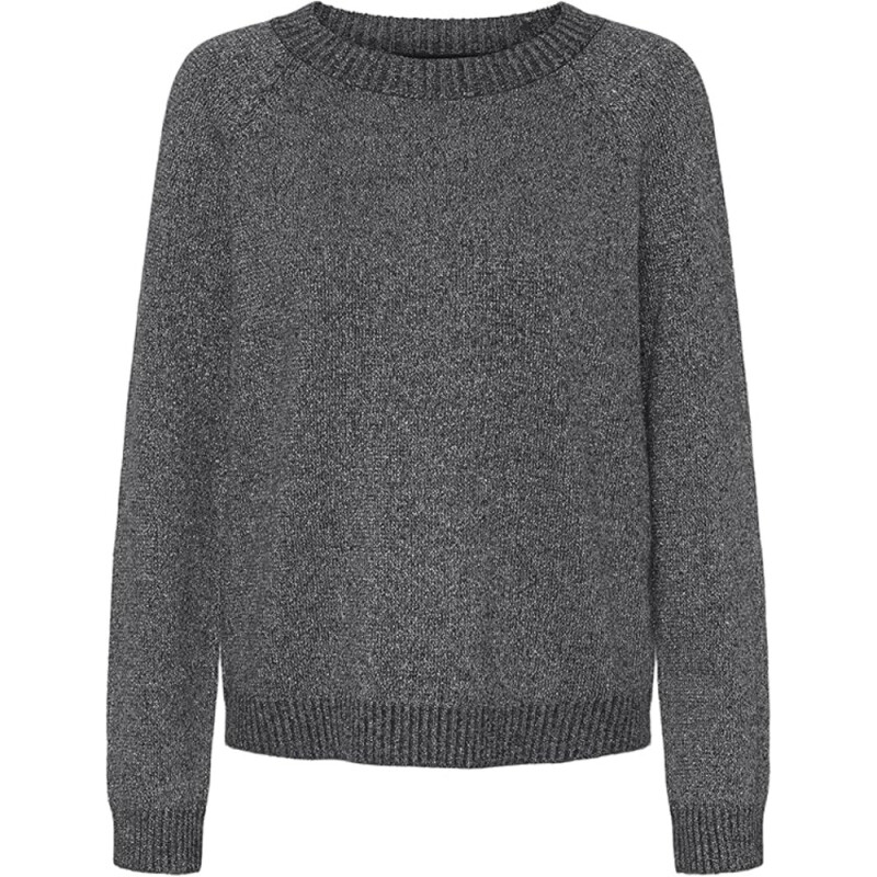 VMDOFFY LS O-NECK BLOUSE GA NOOS ASPHALT