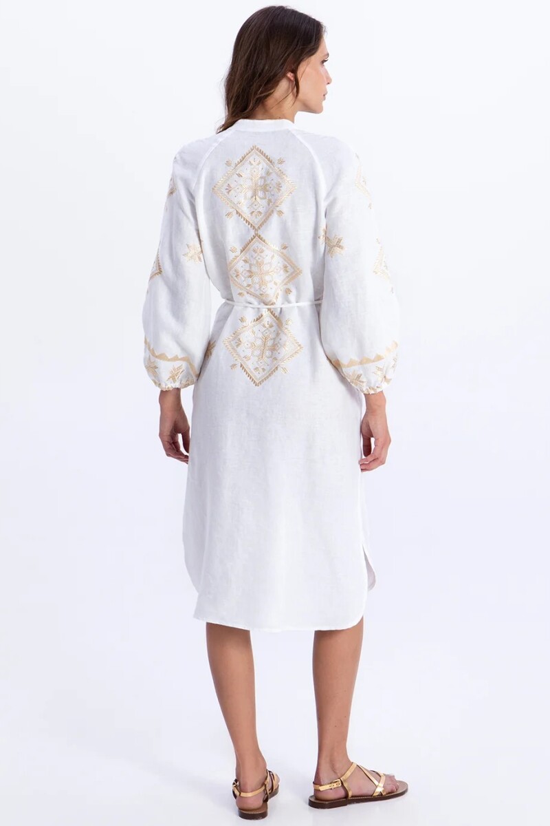 VESTIDO CAMISERO LEFKADA Blanco