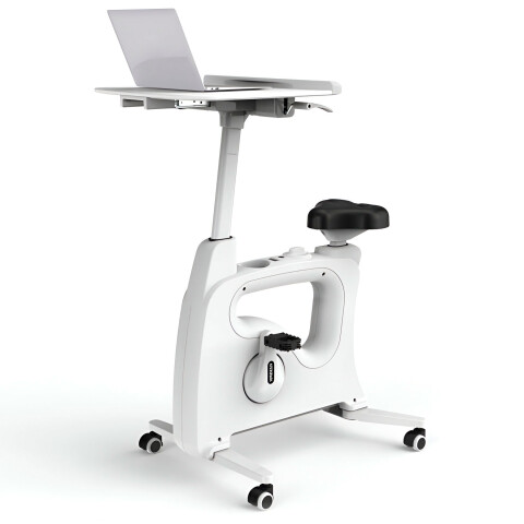 Bicicleta Fija Escritorio Integrado Hybridesk HYBRIBIKE Pro Color Blanco