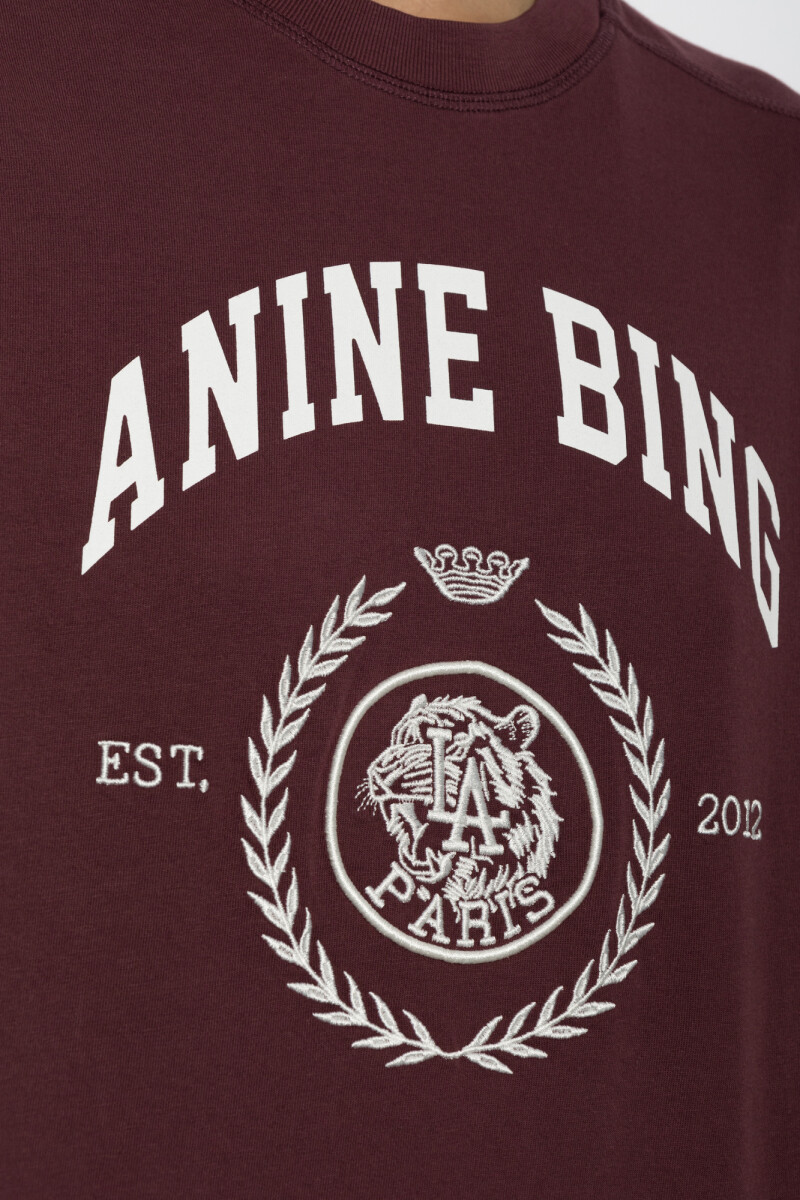 REMERA JAYLIN COLLEGIATE Bordo