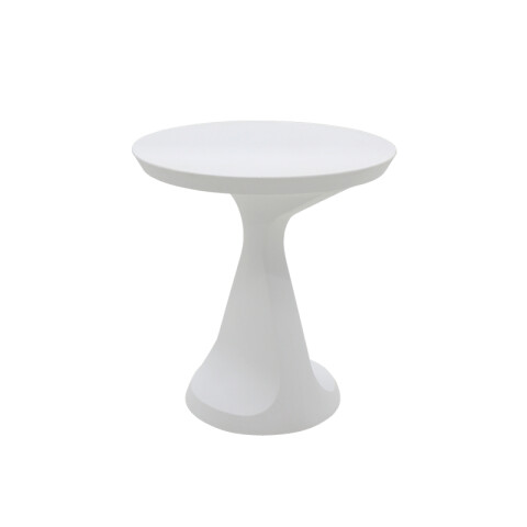 Mesa redonda blanca con pie cónico "SALUT" -TRAMONTINA TD0860