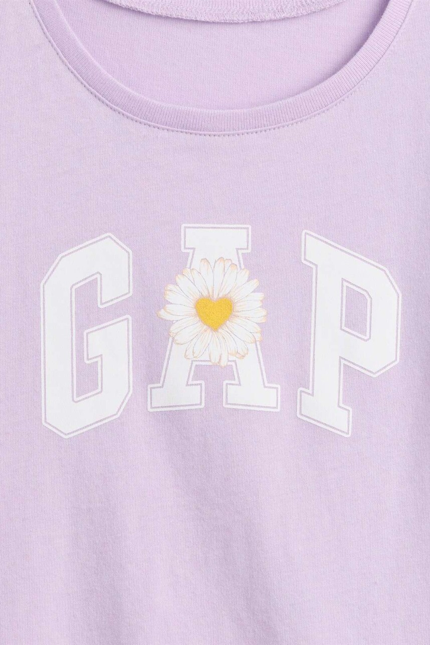 Remera Logo Gap Manga Corta Toddler Niña Nostalgic Lavender