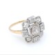 Anillo antiguo Art Deco oro 18k brillantes y diamantes Anillo antiguo Art Deco oro 18k brillantes y diamantes