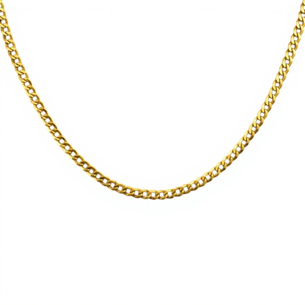 Cadena oro cubana -Oro bajo -Sin Piedra-CD8041 sinpiedra