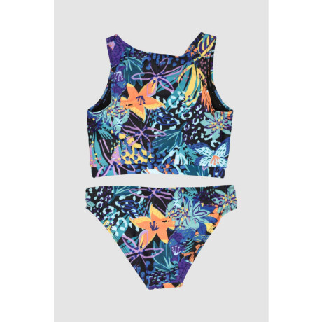 Bikini surf girl tricolor 6-16a Neon flowers