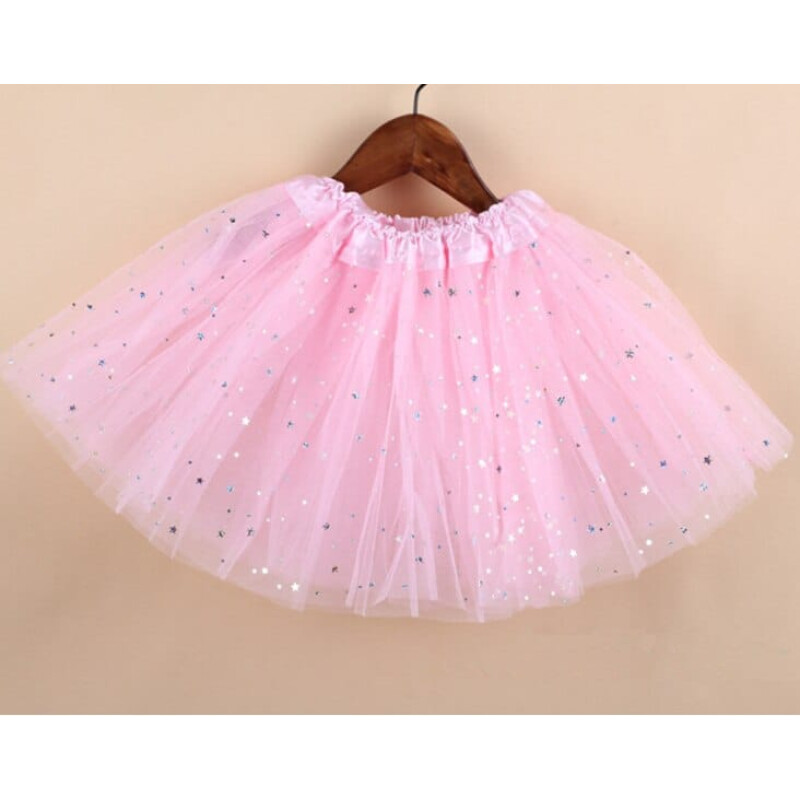 TUTU 30 cm con Brillos y Luz Rosa