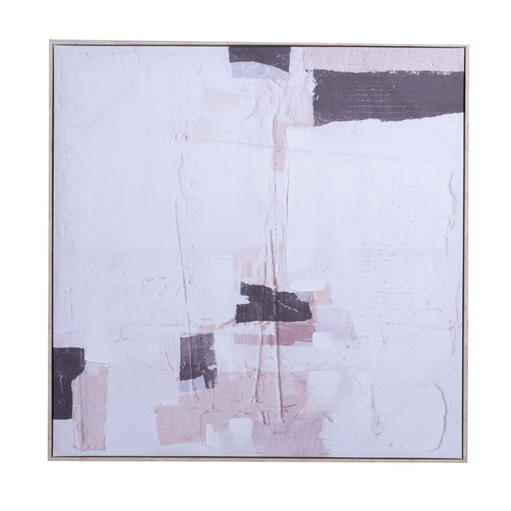 CUADRO 100X100CM PAPEL NATURAL-BEIGE MOTION II