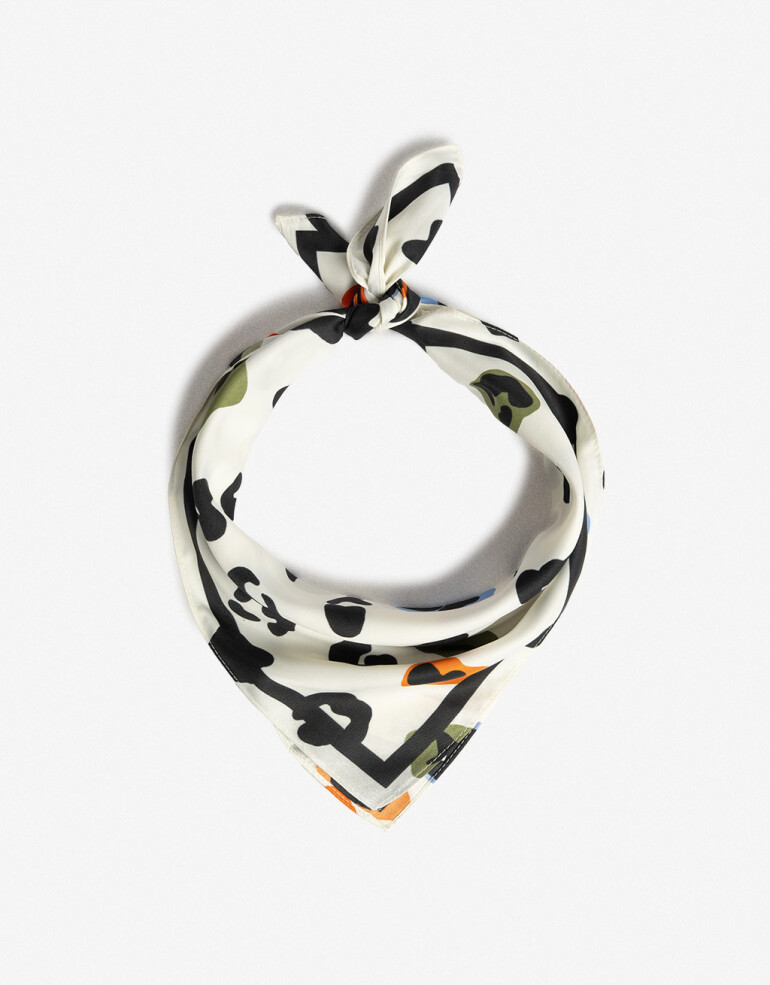 Pañuelos Raso Estampados Varios Pañuelo Con Estampa Animal Print Juvenil - Combinacion Multicolor