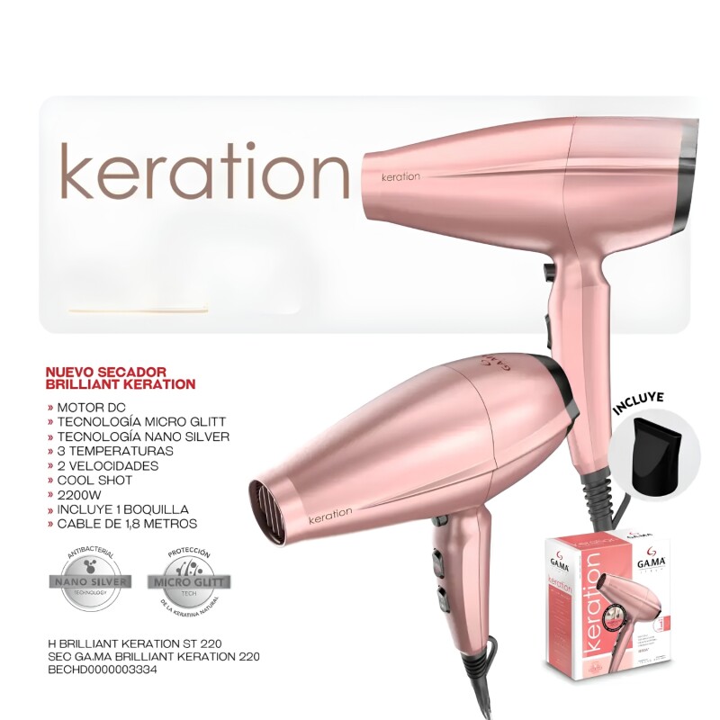 Secador Gama Italy Brilliant keration St 220 Secador Gama Italy Brilliant keration St 220