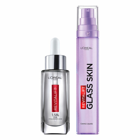 Pack L'Oréal Paris Revitalift Sérum y Crema Líquida Glass Skin Pack L'Oréal Paris Revitalift Sérum y Crema Líquida Glass Skin