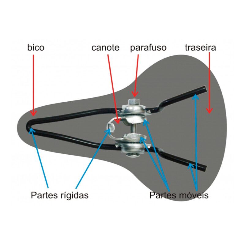Asiento bicicleta reforzado kalf NEGRO