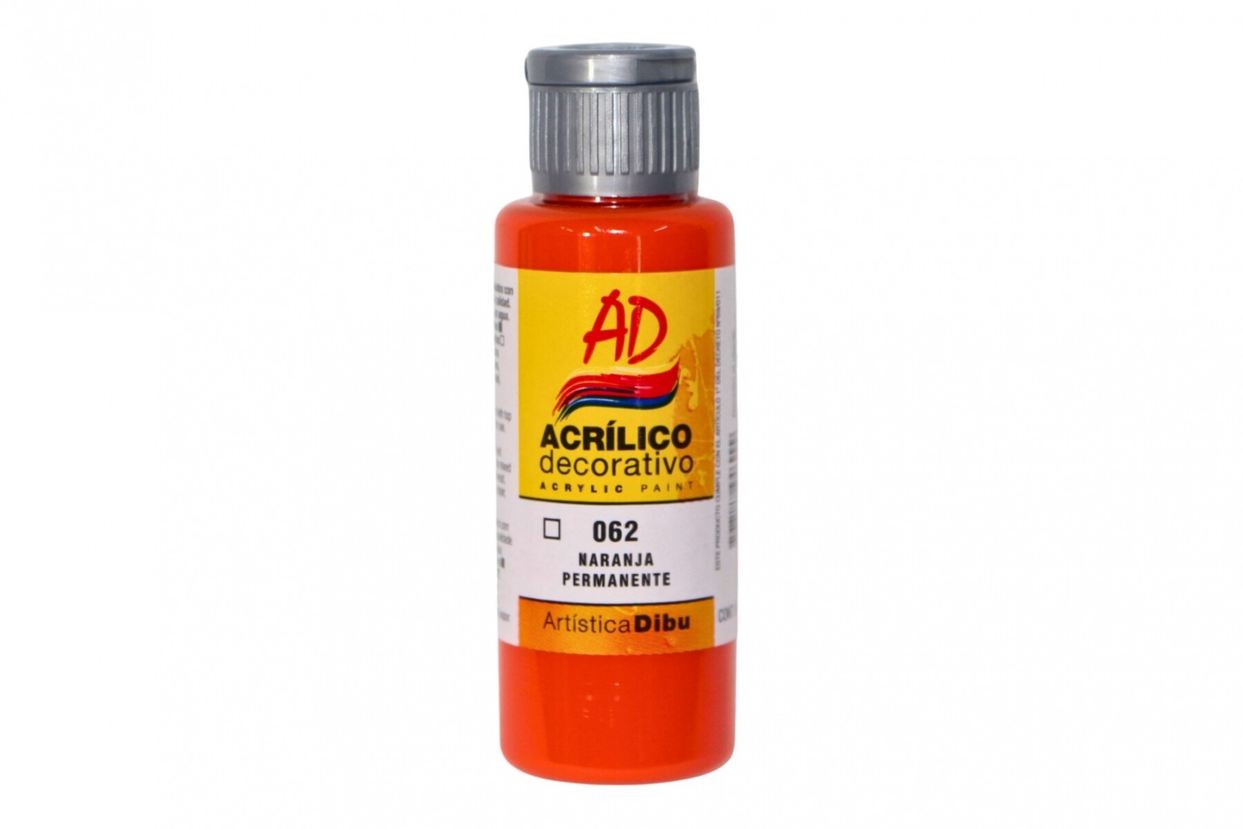 PINTURA ACRILICA ARTISTICA DIBU 60 ML. DIFERENTES COLORES - COLOR NARANJA PERMANENTE 062 