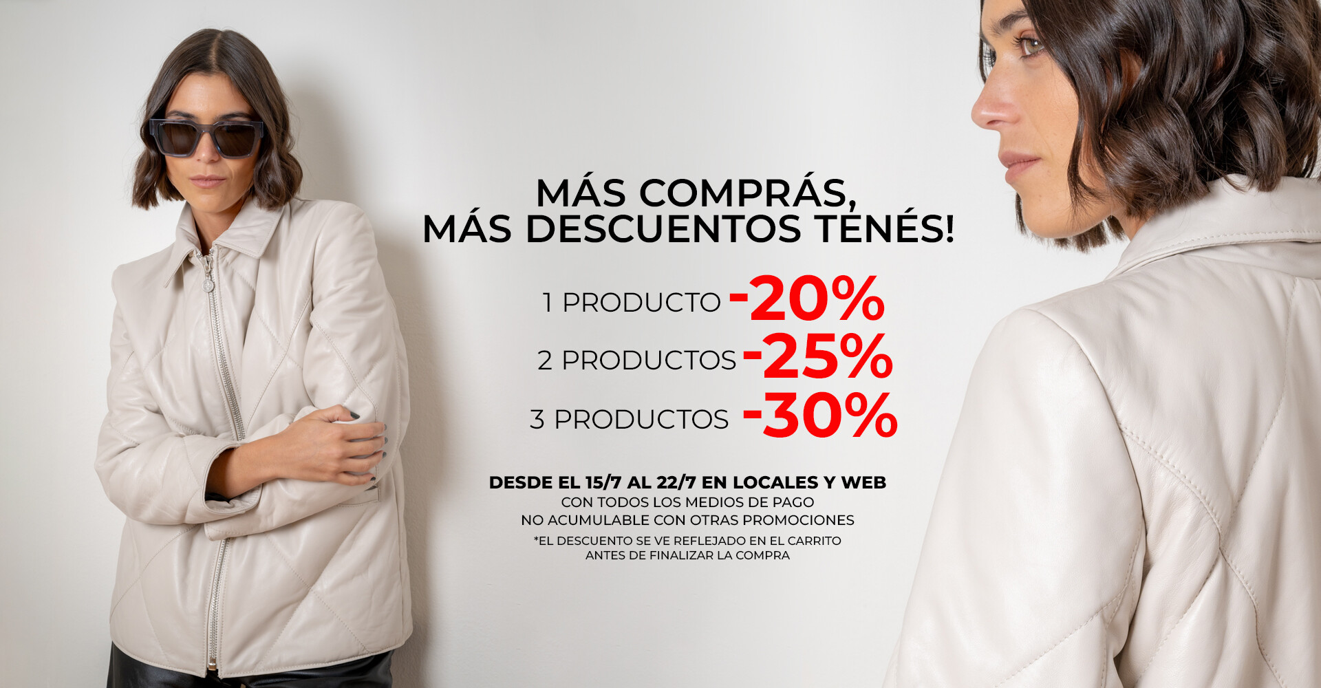 Hasta 30% menos con todos los medios de pago