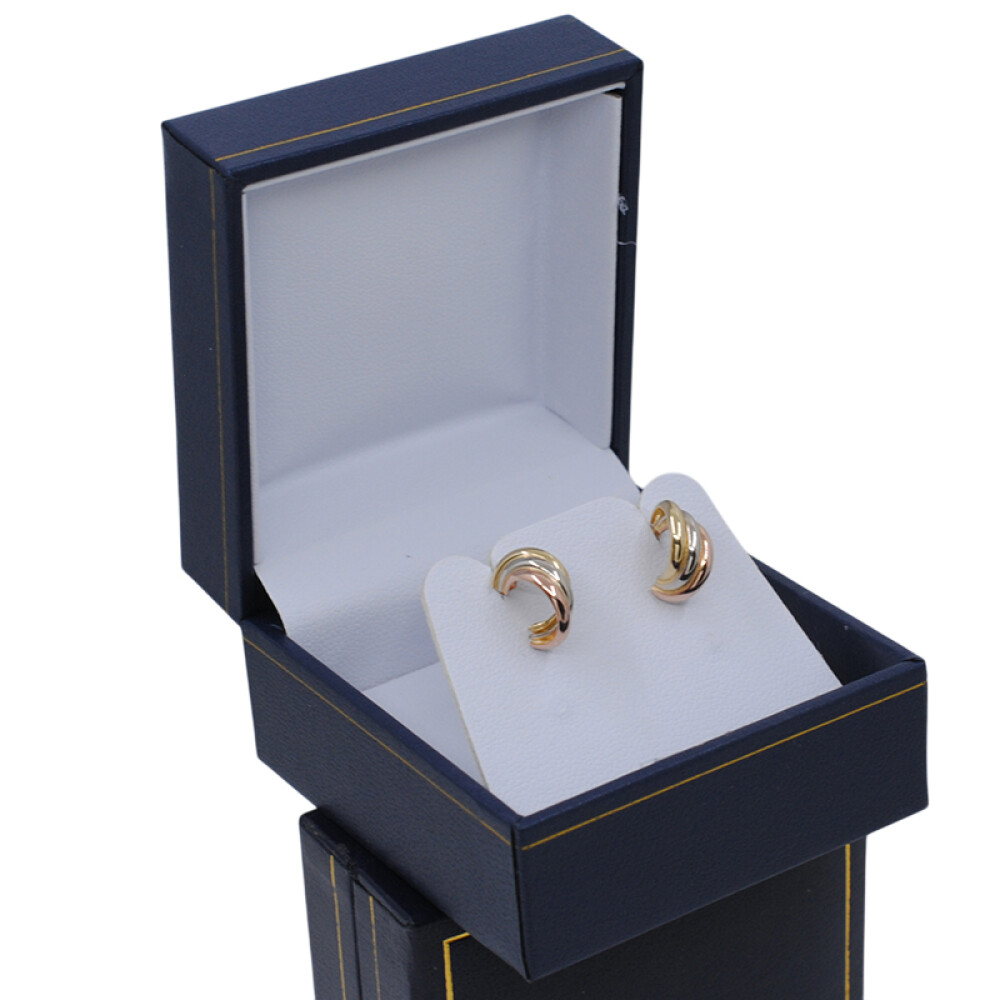 Caravanas en oro 18k combinado 3 tonos Caravanas en oro 18k combinado 3 tonos