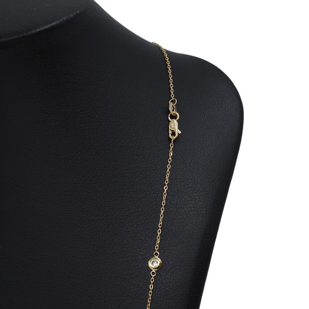 Cadena En Oro 18K Con 5 Brillantes Cadena En Oro 18K Con 5 Brillantes