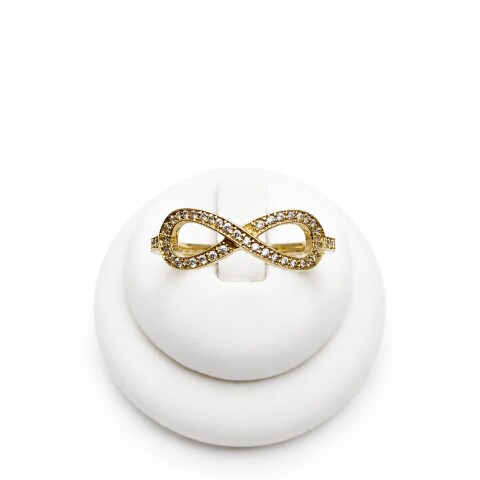 Anillo infinito Oro 10kt. con Zirconias Anillo infinito Oro 10kt. con Zirconias
