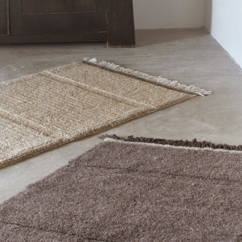 Alfombra lavable de lana Steppe Beige - Caminero