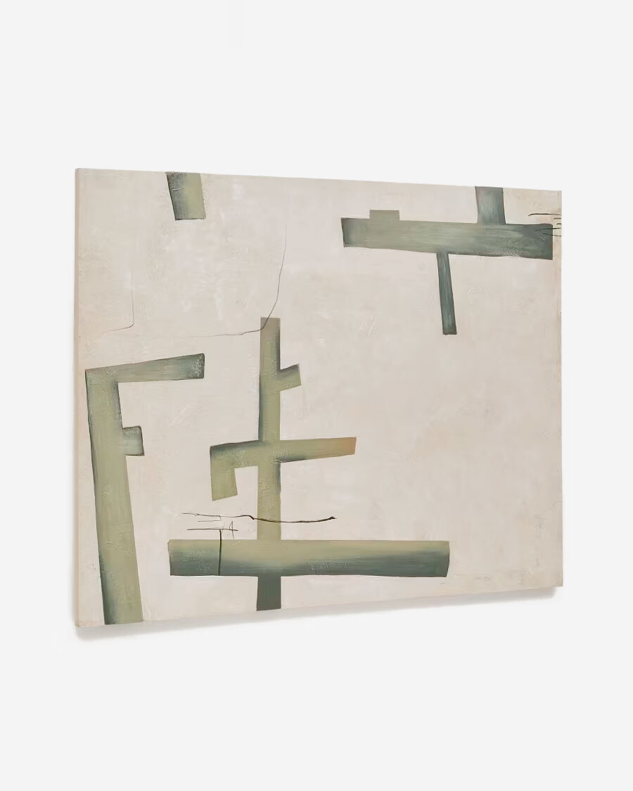 Lienzo abstracto Fida verde 180 x 140 cm