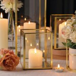 CAJA DECORATIVA VIDRIO 11.5X11.5X15.5CM BORDE DORADO CAJA DECORATIVA VIDRIO 11.5X11.5X15.5CM BORDE DORADO