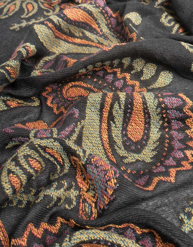 Bufandas Algodón Bulgaros Bufanda Con Dibujo Jacquard De Bulgaros - Combinacion Multicolor