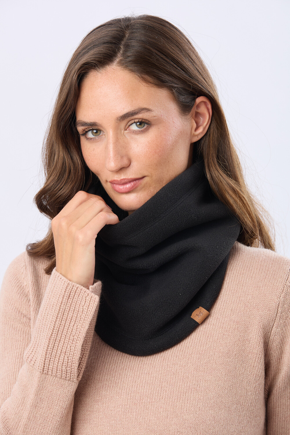 CUELLO POLAR Y SHERPA Negro