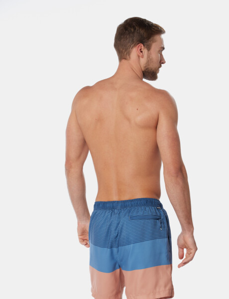 SHORT DE BAÑO RAYADO Azul